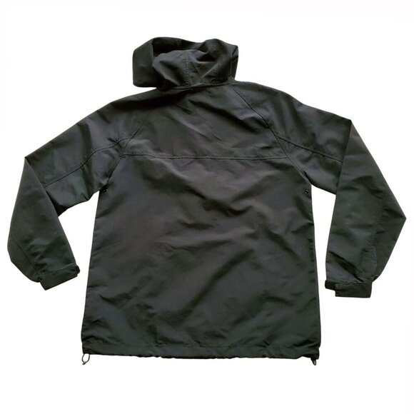 Lands End Boys Girls Half Zip Rain Jacket PouchZip Pocket Outerwear Black Sz 6-8 - Picture 10 of 16